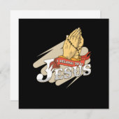 イエス・キリストに帰属する 宗教 神 信仰 祈り Gif 招待状 (正面/裏面)