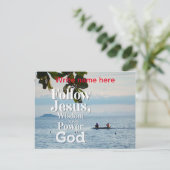 イエス・キリストに従おう 自然の景観パーソナライズポストカード ポストカード (スタンド正面)