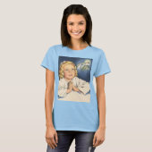 イエス・キリストに祈る少女、就寝前の祈り Tシャツ (正面フル)