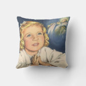 イエス・キリストに祈る少女、就寝時の祈り クッション (裏面)