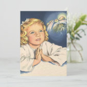 イエス・キリストに祈る少女、就寝時の祈り 招待状 (スタンド正面)