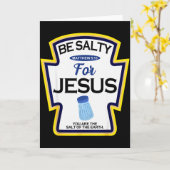 イエス・キリストのためにスパイシーに！ コンドメント クリスチャン ハロウィン カード (黄色い花)