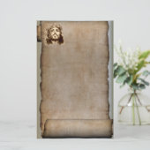 イエス・キリストのイバラの冠のスクロール 便箋 (スタンド正面)