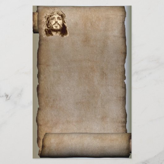 イエス・キリストのイバラの冠のスクロール 便箋 (正面)