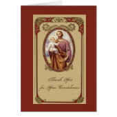 イエス・キリストのカトリック教の悔やみや弔慰の神聖なカードは感謝していしています (正面)