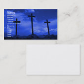 イエス・キリストのキリスト教の名刺の芸術の3つの十字 名刺 (正面/裏面)