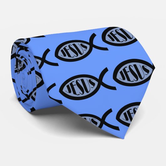 イエス・キリストのキリスト教の魚の記号 ネクタイ (ロール)