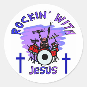 イエス・キリストのクリスチャンのギフトとのRockin ラウンドシール