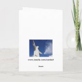 イエス・キリストのクリスマスの彫像 シーズンカード (裏面)