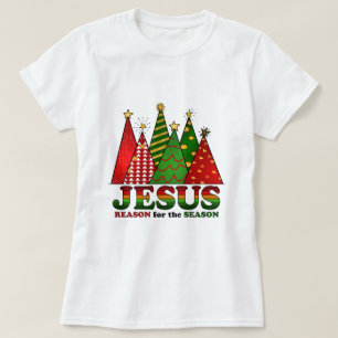 イエス・キリストのクリスマスツリー Tシャツ