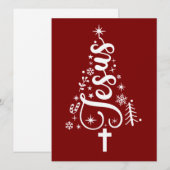 イエス キリストのクリスマス聖書の詩句 信仰 シーズンカード (正面/裏面)