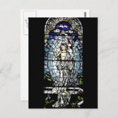イエス・キリストのステンドグラス窓の復活 ポストカード (正面/裏面)