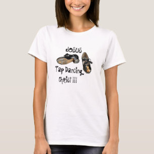 イエス・キリストのタップダンスのキリストの冒涜的なおもしろTシャツ Tシャツ