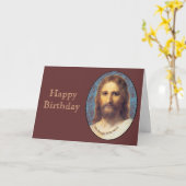 イエス・キリストのハッピーバースデーカード カード (黄色い花)