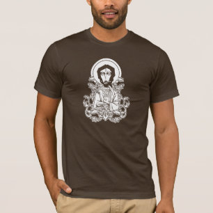 イエス・キリストのハンバーガーのワイシャツ Tシャツ