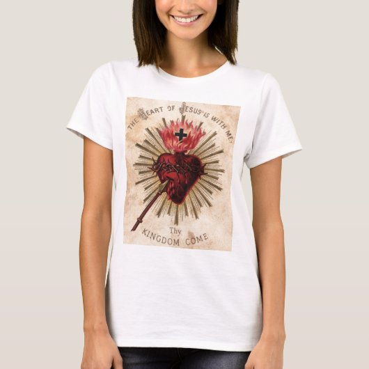 イエス・キリストのハート(小さい) Tシャツ (正面)