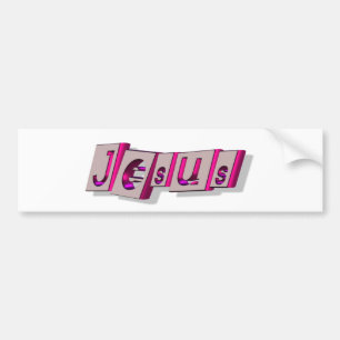 イエス・キリストのブロックFushia. バンパーステッカー
