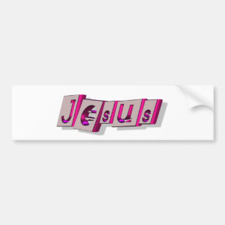 イエス・キリストのブロックFushia. バンパーステッカー