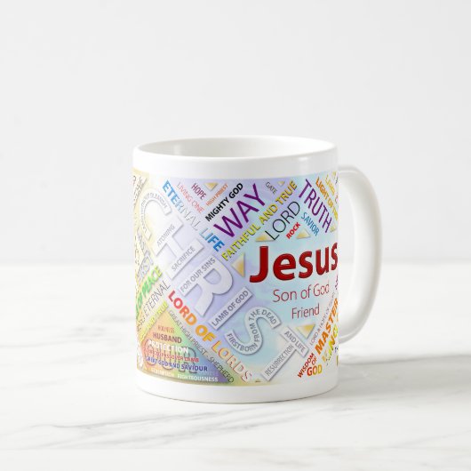 イエス・キリストのマグの100つの名前 コーヒーマグカップ (正面右)