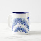 イエス・キリストのマグの87の名前 ツートーンマグカップ (正面左)