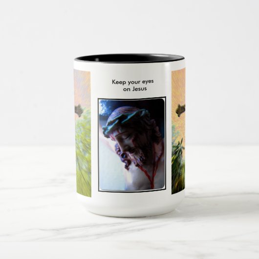 イエス・キリストのマグをあなたの監視して下さい マグカップ (中央)