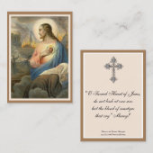 イエス・キリストのヴィンテージの神聖なカードNotre Dameの神聖なハート 名刺 (正面/裏面)