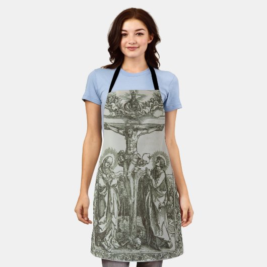イエス・キリストの中世の十字架刑 エプロン (着用した状態)