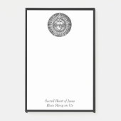 イエス・キリストの十字の伝統的なカトリック教徒の神聖なハート ポストイット (正面)