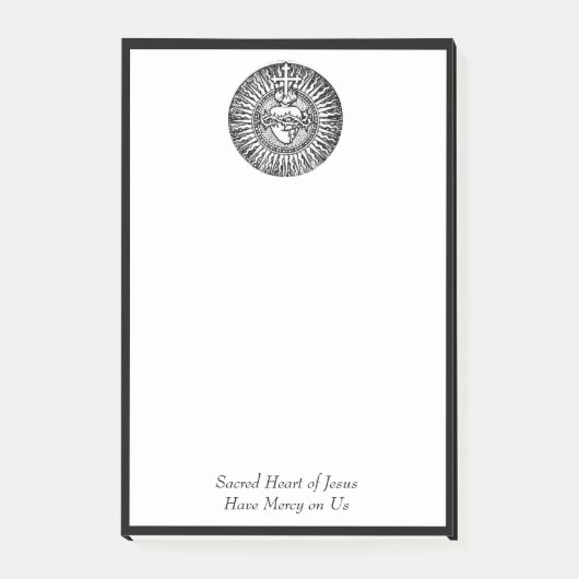 イエス・キリストの十字の伝統的なカトリック教徒の神聖なハート ポストイット (正面)