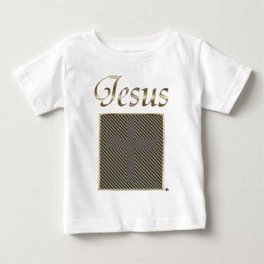 イエス・キリストの十字の目の錯覚 ベビーTシャツ (正面)