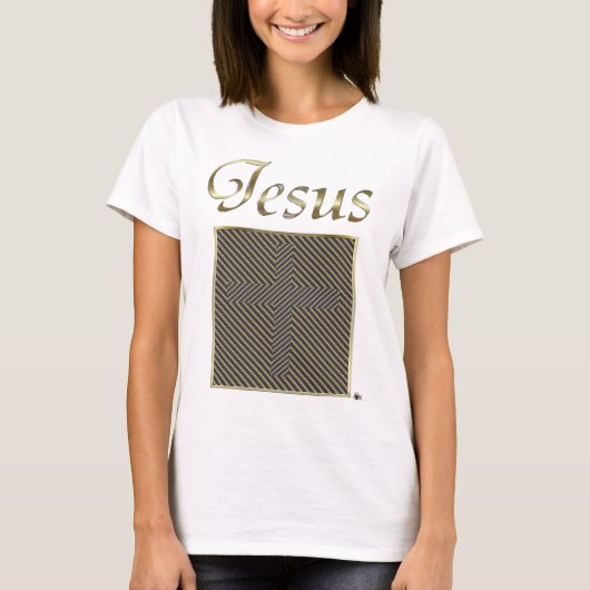 イエス・キリストの十字の目の錯覚 Tシャツ (正面)