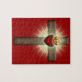 イエス・キリストの十字の神聖なハート ジグソーパズル (横)