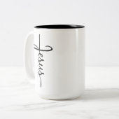 イエス・キリストの十字架 コーヒーマグ ツートーンマグカップ (正面左)