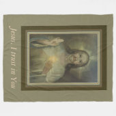 イエス・キリストの即位式の神聖なハート フリースブランケット (正面(横))