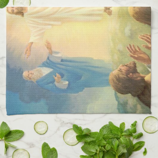 イエス・キリストの変容、ヴィンテージ宗教 キッチンタオル (折り畳み)