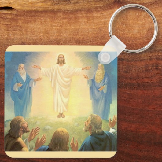イエス・キリストの変容、ヴィンテージ宗教 キーホルダー (裏面)