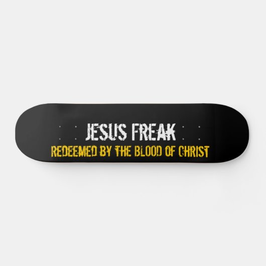 イエス・キリストの変種: キリストの血によって買い戻される スケートボード (横)