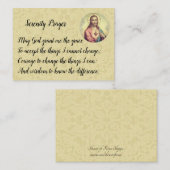 イエス・キリストの平静の祈りの言葉の神聖なハート 名刺 (正面/裏面)