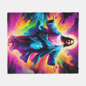 イエス・キリストの復活 フリースブランケット (正面(横))