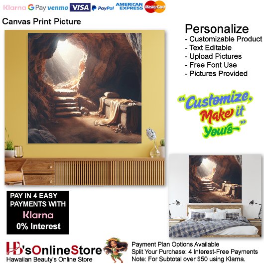 イエス・キリストの復活 Version 2 キャンバスプリント 絵画