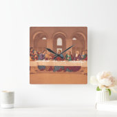 イエス・キリストの最後の晩餐 スクエア壁時計 (ホーム)