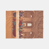 イエス・キリストの最後の晩餐 フリースブランケット (正面(横))