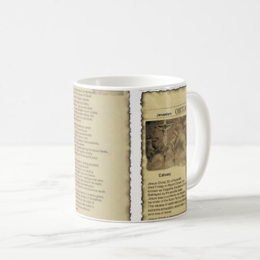 イエス・キリストの死亡記事よい羊飼い コーヒーマグカップ (正面右)