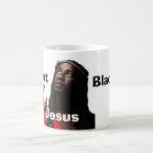 イエス・キリストの熱く黒いマグ コーヒーマグカップ (中央)