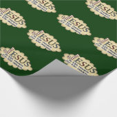 イエス・キリストの理由の季節のクリスマスのギフトの包装紙 ラッピングペーパー (角)