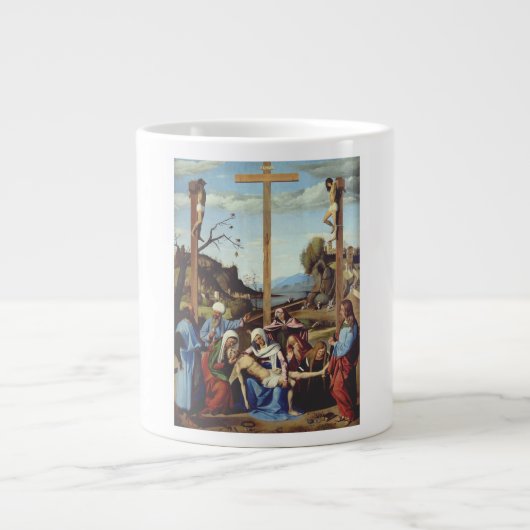 イエス・キリストの磔刑 イコン聖画 ジャンボコーヒーマグカップ (正面)