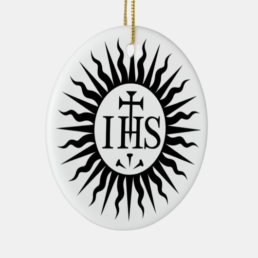 イエス・キリストの社会(イエズス会士)のロゴ セラミックオーナメント (右)