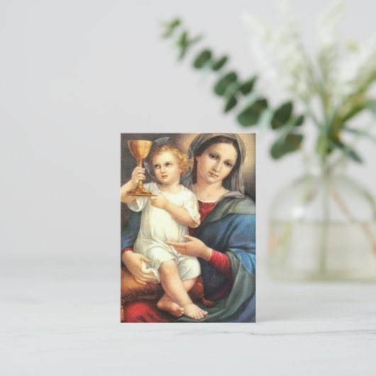 イエス・キリストの祈りの言葉の神聖化の大切な血 名刺 (スタンド正面)