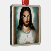 イエス・キリストの神聖なハートの木製フレーム29カスタマイズ可能なP メタルオーナメント (右)