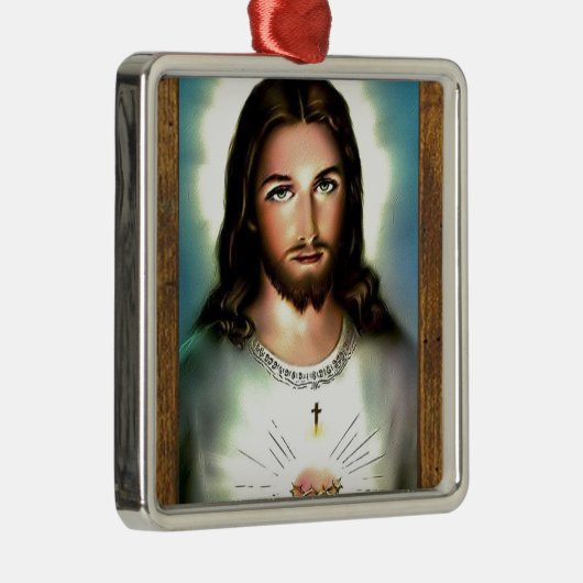 イエス・キリストの神聖なハートの木製フレーム29カスタマイズ可能なP メタルオーナメント (右)